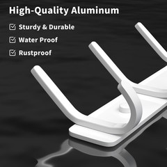 Gwaazxgz Coat Rack Wall Mount Hooks – 15 Inch Matte White Metal 6-Hook