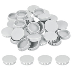 Meccanixity 64Pcs 42Mm1 5/8 Light Gray Plastic Hole Plugs Flush Type Panel Hole
