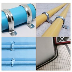25pcs Rigid Tube Straps,13/16″ Stainless Steel 2 Hole U Shape Bracket Pipe Hook