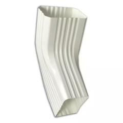3 In. X 4 In. White Vinyl Downpipe – A/B Elbow