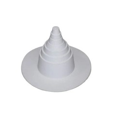 ElevatePVC Universal Pipe Flashing, White, 85 mil, Fits 1 in. to 4-1/2 in. Round