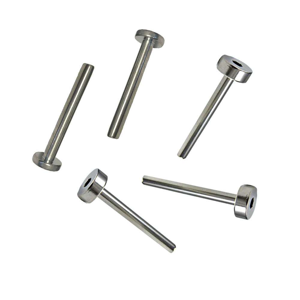 5 Pc Set Stainless Steel Swage Dome Head End Fitting for 1/8″ Cable Railing