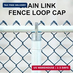 Therwen 12 Pack Chain Link Fence Ring Cap for 1-5/8″ OD Post, 1 7/8″ Aluminum Ey