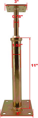 6-piece Galvanized House Floor Post Pole Jacks for Leveling – 11″ – 16″, 16-Ton