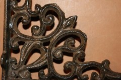 Vintage Elegance Bathroom Shelf Brackets Cast Iron, 5 3/4 inch, B-28