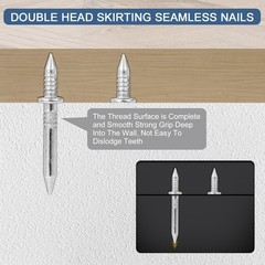 400pcs Hardware Nails Double Head Skirting Nails with 4 Tools Invisible Seam…