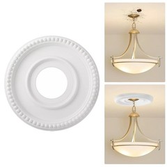 Home Round Medallion Ceiling Fan Light Fixtures Plate with PU for material