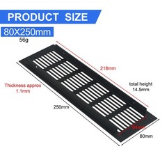 Rectangular Air Vent Grille Reparing Replace Ventilation Wardrobes 1pcs