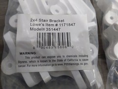 Lot of 2 Deckorators White 2 x 4 Plastic Stair Connector Model 351447