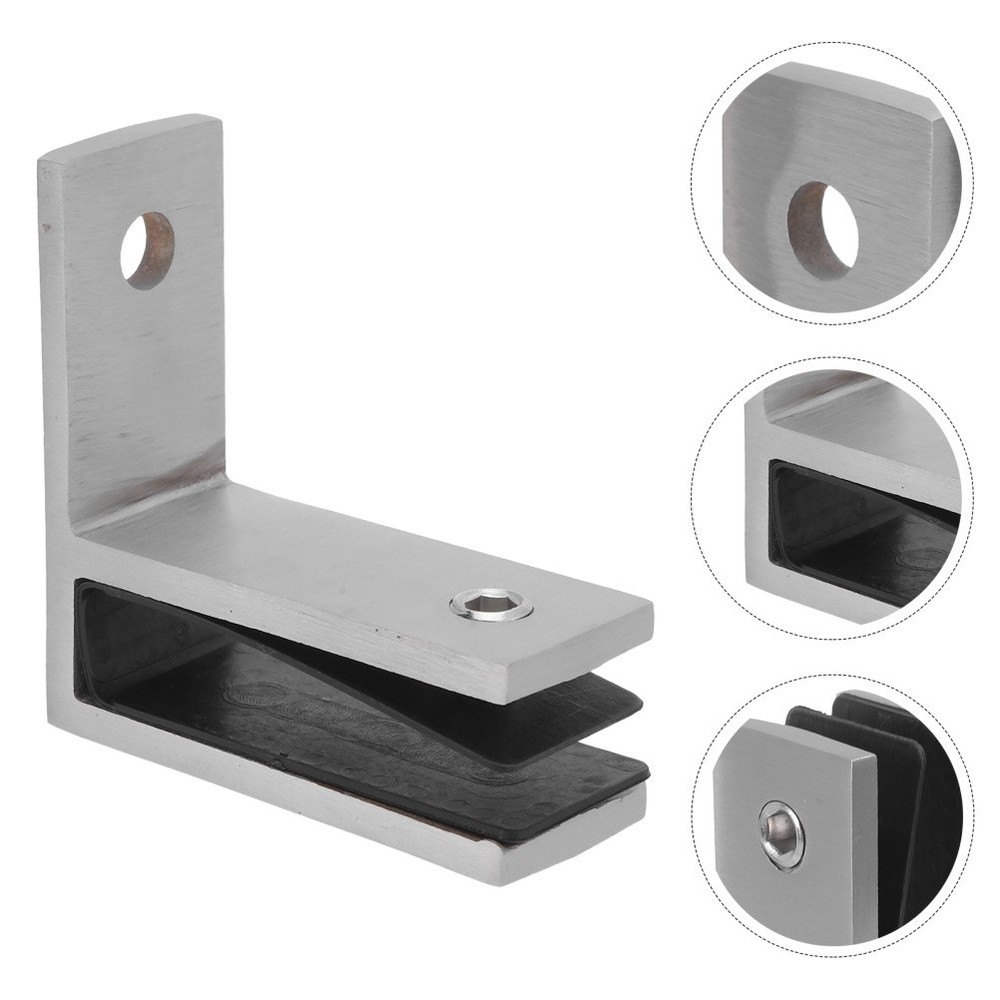 2pcs Railing Glass to Glass Clamp, 90° Railing Clamp Fits 3/8″-1/2″(10mm-12mm),