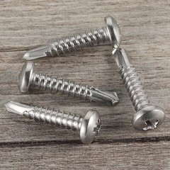 #10 x 1 (1/2″ to 2-1/2″ Available) Pan Head Self Drilling Screws, x 1″