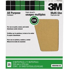 3M 99401NA-M 9″ x 11″ 220A Pro-Pak Aluminum Oxide Sanding Sheets (25pk)