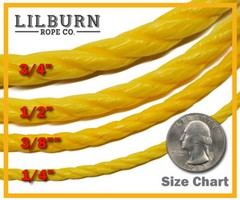 Twisted 3 Strand Polypropylene Yellow Floating Boat Barricade Commercial Rope