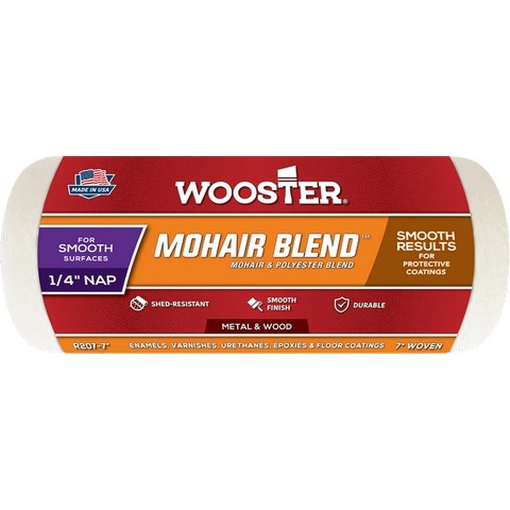Wooster R207 7″ x 1/4″ Nap Mohair Blend Roller Cover-1PK