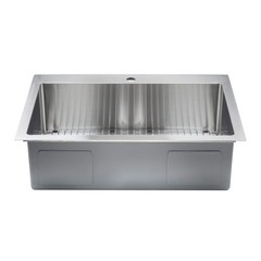 Miseno MSS3322SRTM 33″ Top-Mount/Undermount Single Basin Stainless Steel Kitc…