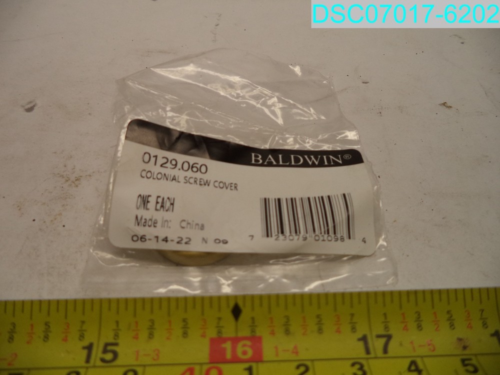 Baldwin 0129060 Colonial Screw Cover Antique Brass with Brown 723079010984