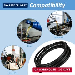3/8 Inch (10mm) ID Fuel Line Hose 10FT NBR Rubber Push Lock Tubing High Pressure