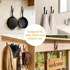 Xhipy 5 Pack Heavy-Duty Wall Hooks Decorative Coat Hookshooks For Hanging Cast