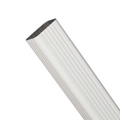 2 In. X 3 In. X 15 In. White Aluminum Downspout Extension