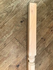 3-1/4″ 60″ Staircase Oak Colonial MUSHROOM Top Landing Turned Newel Stair Post /