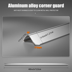 0.5X0.5X48 Inches （（No Adhesivey）304 Stainless Steel Wall Corner Guards (5-Pack)