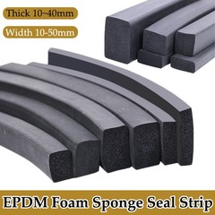 EPDM Seal Strip Backed Foam Sponge Strip Sheet Tape Sticky Seal Thick 10mm~40mm