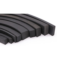 NBR Nitrile Rubber Square Sealing Strip Black Solid 6mm-60mm Thick Oil-Resistant