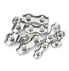Simplex/Duplex Clips 304 Stainless Steel Wire Rope Cable Grips Clamp M2~M10