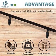 3 PCS Heavy Duty Handrail Bracket Oil Rubbed Bronze Black
