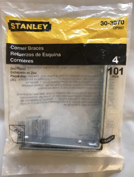 Stanley Hardware 4-Inch Corner Brace, Zinc-Plated, 2-Pack