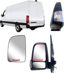 Heated Replacement Side Mirror Glass with Back Size: Left Upper Heated Mirror
