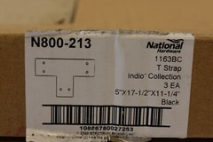 Lot of 3 National Hardware 1163BC Steel Indio T-Strap 5″ x 17-1/2″ x 11-1/4″