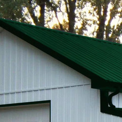 Ribbed 12 Ft. 29-Gauge Galvanized Green Metal Roof Panel