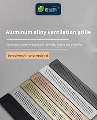 Aluminium Air Vent Grille Furniture Cabinet Metal Vent Cover Single Sided