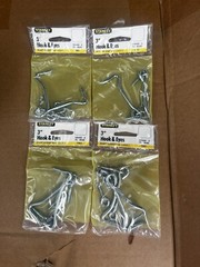 4 Packs Stanley Hooks & Eyes V8440 3″ US2C rust resisting