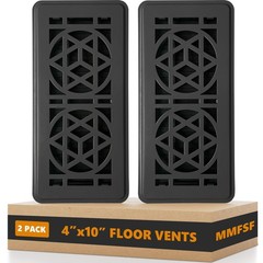 2 Pack Floor Vent Covers, Floor Register 4×10, Heavy Duty Walkable Steel Vent…