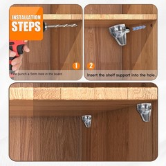 20PCS Clear 5mm Plastic Shelf Support Pegs – Locking Cabinet Shelf Pins for K…