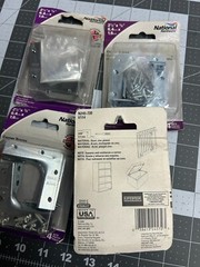 4-pack lot 4/PC (16 braces) National Hardware N245-720 2-1/2″ X 5/8″ Zinc Corner