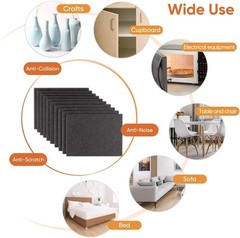 Baipok Felt Furniture Pads 10Pcs 8 X 6 Adhesive Large Felt Pads Cuttable Chair