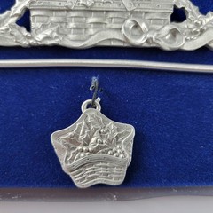 Bell Pull Jam Preserves Holly Silver Tone Metal Decor 6 Inch Lot x2 Vintage