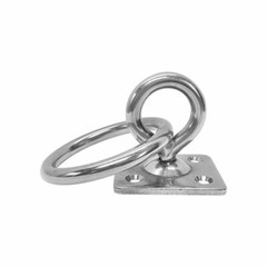 Square Swivel Pad Eye Plate W Ring 3/16″ Welded Formed WLL 250 Lbs Marine Boat