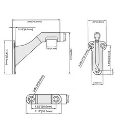 Handrail Stair Brackets 3″ Oil Rubbed Bronze 6 Pack,