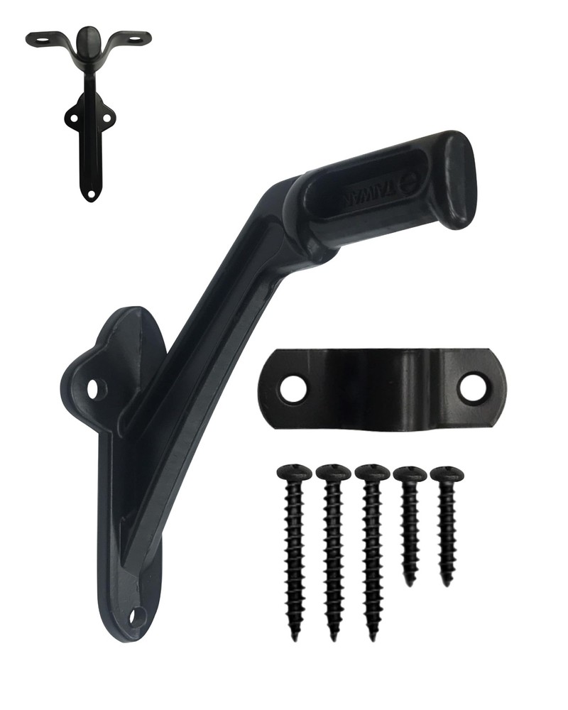 Commercial Handrail Bracket Wall Mounted Oil Rubbed Bronze Black, 3 Pack |