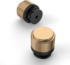 Amerdeco 10 Pack Champagne Bronze Black Knurled Knobs,