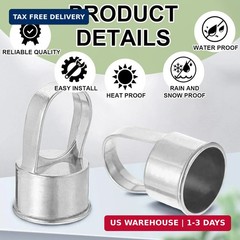 Therwen 12 Pack Chain Link Fence Ring Cap for 1-5/8″ OD Post, 1 7/8″ Aluminum Ey