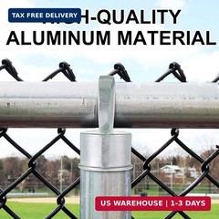 Therwen 12 Pack Chain Link Fence Ring Cap for 1-5/8″ OD Post, 1 7/8″ Aluminum Ey