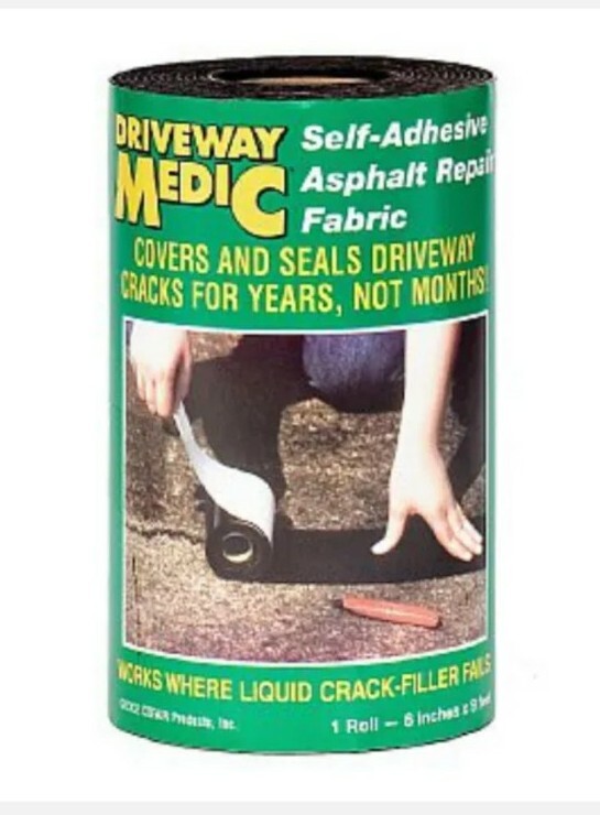 Driveway Medic 609MD Self Adhesive Asphalt Repair Fabric, 6″ x 9′