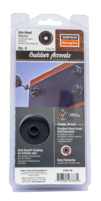 Simpson Strong-Tie STN22-R8-1″ Outdoor Accents Hex-Head Washer 8ct