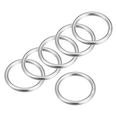 316 Stainless Steel Round Ring Welded O-Rings 35mm(1.38″) ID 5mm Thick 6pcs
