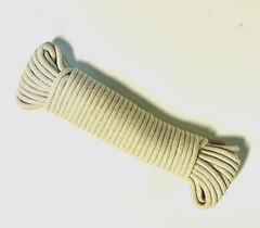 3 PACK 39′ ft (12M) BRAIDED WHITE NATURAL COTTON ROPE 1/5″ (5MM) THICKNESS NGL